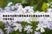 秦皇岛今日限行尾号是多少★秦皇岛市今天限行尾号是几