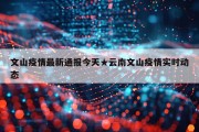 文山疫情最新通报今天★云南文山疫情实时动态