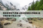 西安疫情空气传播★西安疫情两大传播链 部分确诊者行轨达18处