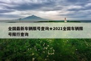 全国最新车辆限号查询★2021全国车辆限号限行查询