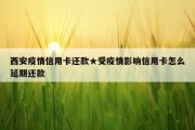 西安疫情信用卡还款★受疫情影响信用卡怎么延期还款