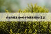 疫情数据更新★疫情数据更新什么意思