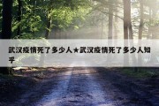 武汉疫情死了多少人★武汉疫情死了多少人知乎