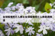 全球疫情死亡人数★全球疫情死亡人数新闻频道