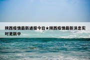陕西疫情最新通报今日★陕西疫情最新消息实时更新中