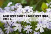 石家庄限号查询公众号★石家庄限号查询公众号是什么