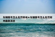 车辆限号怎么处罚郑州★车辆限号怎么处罚郑州最新消息