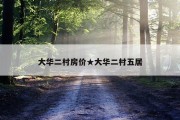 大华二村房价★大华二村五居