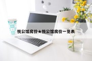 悦公馆房价★悦公馆房价一览表