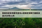 邯郸市武安市限号查询★邯郸武安限行最新消息2020年11月