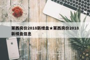 莱西房价2018新楼盘★莱西房价2018新楼盘信息