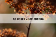 3月1日限号★3月1日限行吗