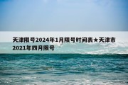 天津限号2024年1月限号时间表★天津市2021年四月限号