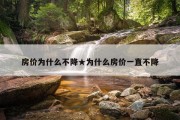 房价为什么不降★为什么房价一直不降