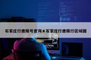 石家庄行唐限号查询★石家庄行唐限行区域图