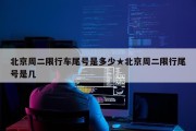 北京周二限行车尾号是多少★北京周二限行尾号是几