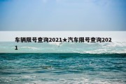 车辆限号查询2021★汽车限号查询2021