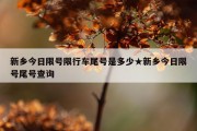 新乡今日限号限行车尾号是多少★新乡今日限号尾号查询