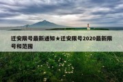 迁安限号最新通知★迁安限号2020最新限号和范围