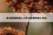 武汉疫情吹哨人★武汉疫情吹哨人李亮