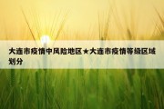 大连市疫情中风险地区★大连市疫情等级区域划分