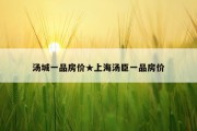 汤城一品房价★上海汤臣一品房价