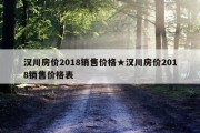 汉川房价2018销售价格★汉川房价2018销售价格表