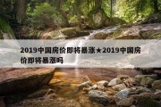 2019中国房价即将暴涨★2019中国房价即将暴涨吗