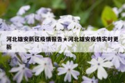 河北雄安新区疫情报告★河北雄安疫情实时更新