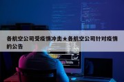 各航空公司受疫情冲击★各航空公司针对疫情的公告