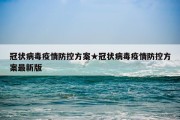 冠状病毒疫情防控方案★冠状病毒疫情防控方案最新版