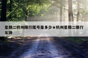 星期二杭州限行尾号是多少★杭州星期二限行车牌