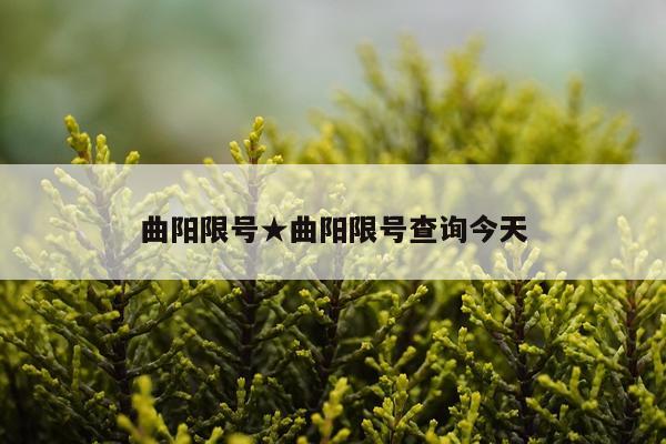曲阳限号★曲阳限号查询今天