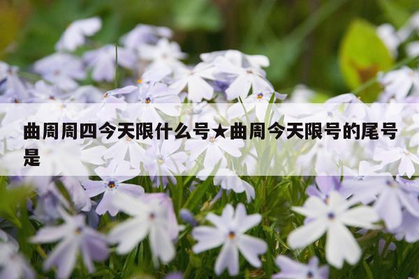 曲周周四今天限什么号★曲周今天限号的尾号是