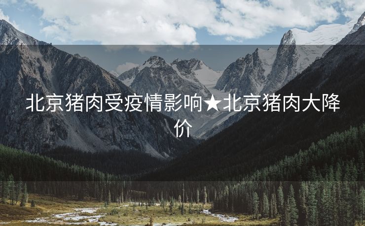 北京猪肉受疫情影响★北京猪肉大降价