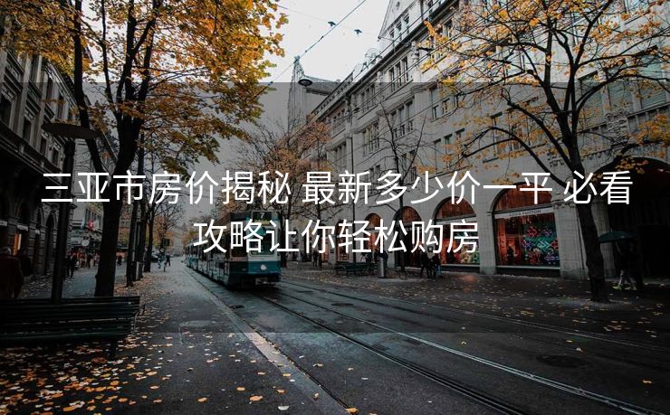 三亚市房价揭秘 最新多少价一平 必看攻略让你轻松购房